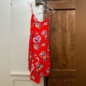 BP red floral Flowy dress